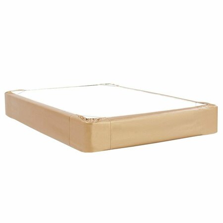 HOWARD ELLIOTT King Boxspring Faux Leather Metallic Gold Cover Only 243-771